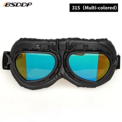 Retro Motorbike Helmet Pilot Goggles Jet Vintage Wwii Pilot Goggles Motorcycle Scooter Glasses UV For Helmet