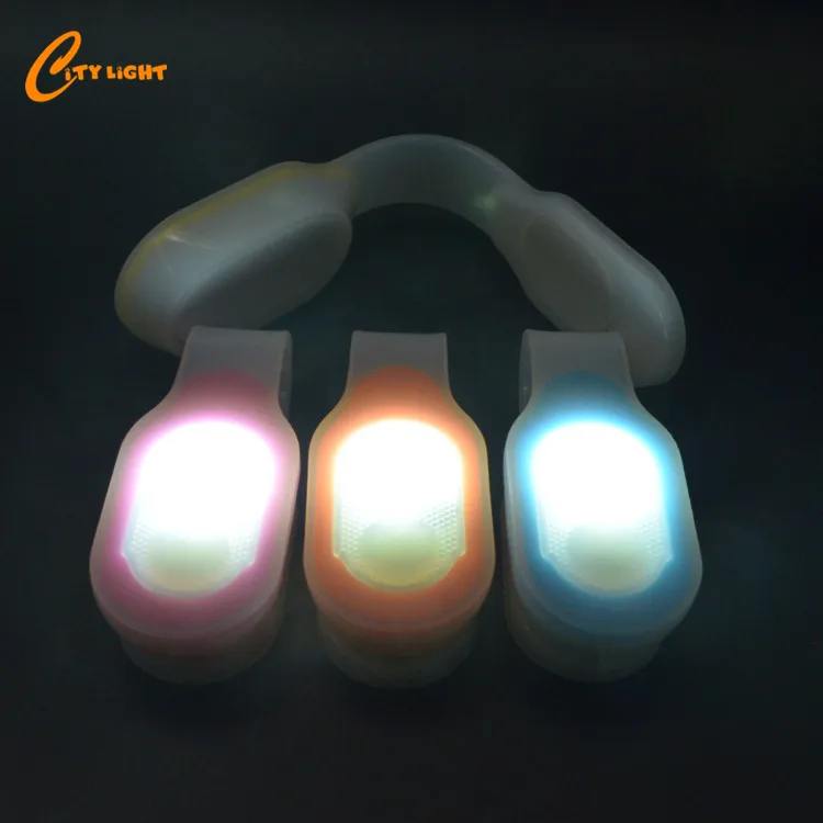 2 kinds light silicone magnet led light clip for promotion