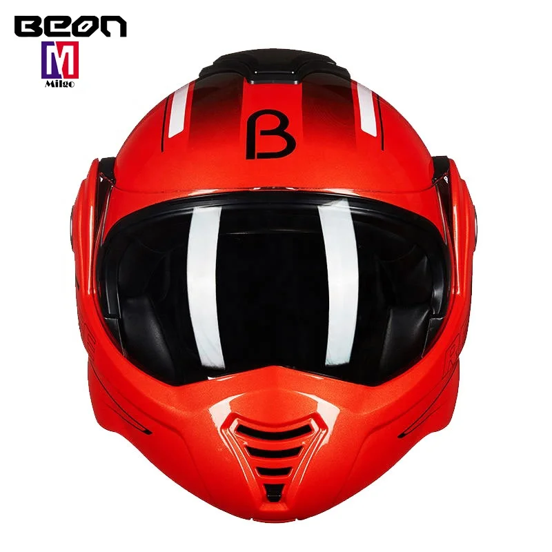 Beon 180 Degrees Flip up Motorcycle Helmet Men Warm Winter Moto Personality Motorbike Helmets Women Cool Motocross Helmet