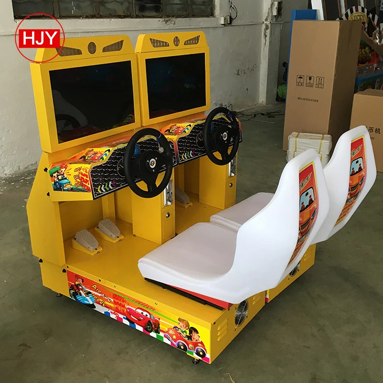 The factory sells 32 inch double TT motor game machine, attack motorcycle, big video game city racing machine