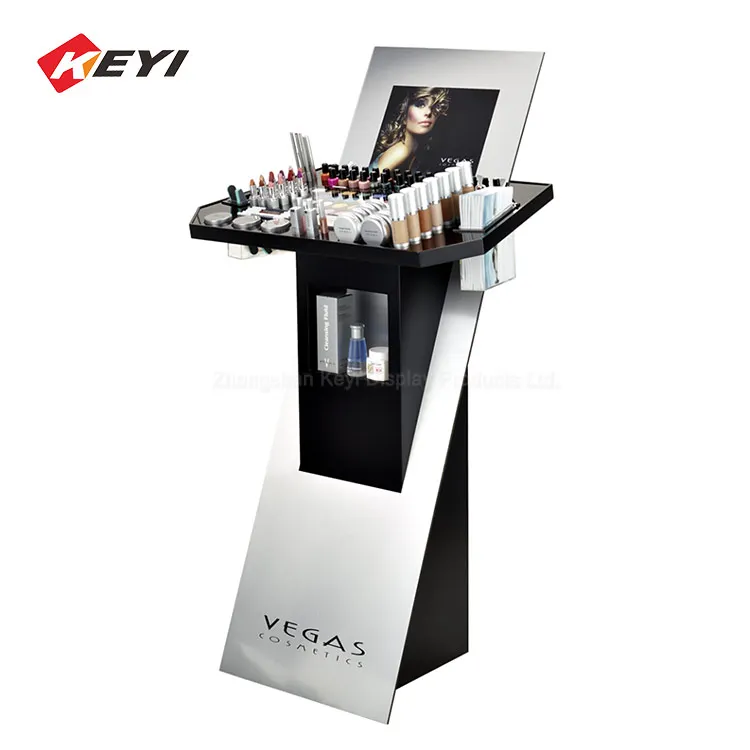 Пользовательские Дизайн макияж Магазин древесины лаки для ногтей губная помада счетчик дисплей/косметический дисплей Счетчик