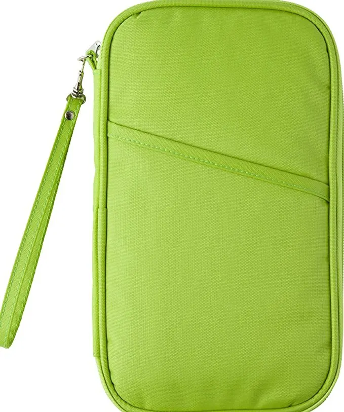 2023 compact lightweight RFID Blocked Water-Resistant Nylon fabric Travel wallet Holder case with Zipper Closure Card pocket