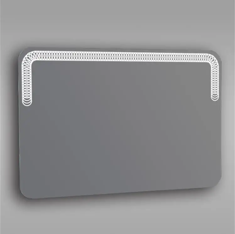 Entop  bathroom with antifogger Led backlit mirror Rectangle illuminated mirror with magnifier Convenient mirror for shaving