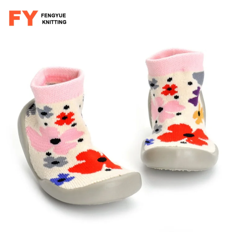FY-II-1152 резиновая подошва обуви носки для девочек детские носки с резиновой подошвой, носки для обуви, носки для малышей