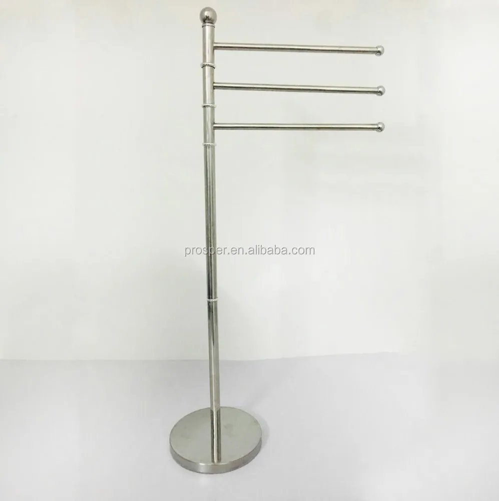 
Stainless Steel 3 Tiers Free Standing Bathroom Towel Rack Holder 