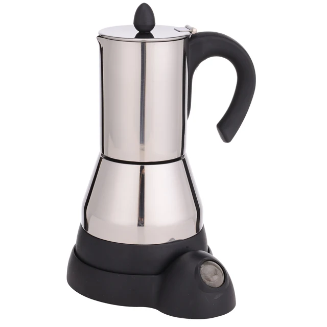 Italian electric stainless steel espresso moka coffee machine battery operated coffee maker