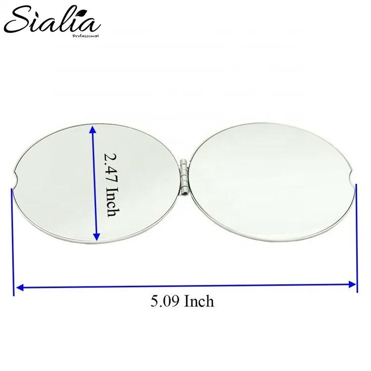 Professional Double-sided Small Handheld Mini Travel Makeup Mirror Custom Logo
