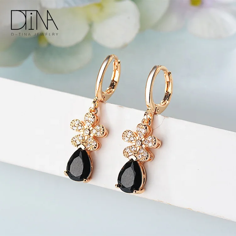 DTINA Fashion 14k Gold Filled Stone Drop Earrings for Ladies and Women