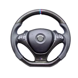 Автомобильное рулевое колесо из углеродного волокна для BMW E70 X5 E71 X6 с кольцом 3 м Спортивное Рулевое Колесо