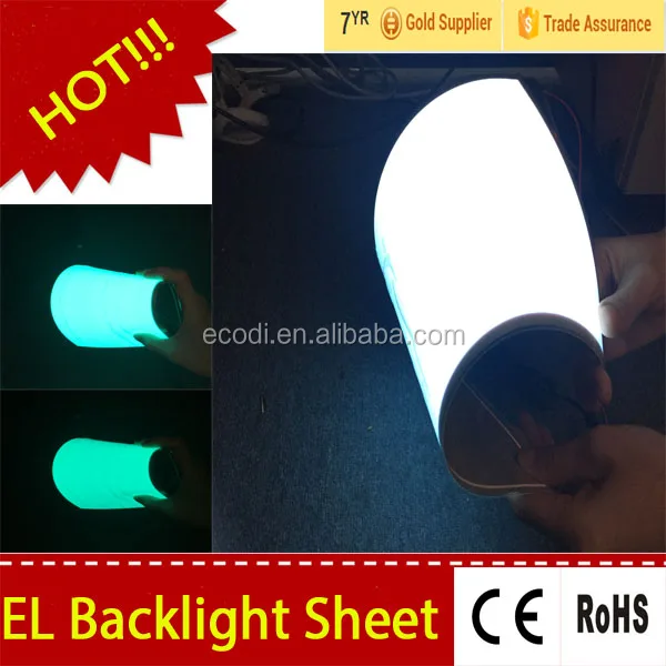 Animation of EL backlight panel, EL backlight sheet, EL backlight lighting