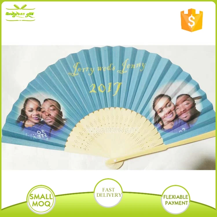 personal photo printing wedding hand fans