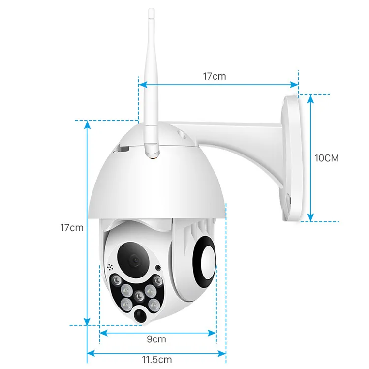 1080P Cloud Storage Wireless WIFI Camera Outdoor PTZ IP Camera Speed Dome CCTV Security Cameras P2P Camara WIFI Exterior