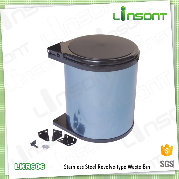 Favorable price revolve stainless steel dustbins furniture hardware trash can