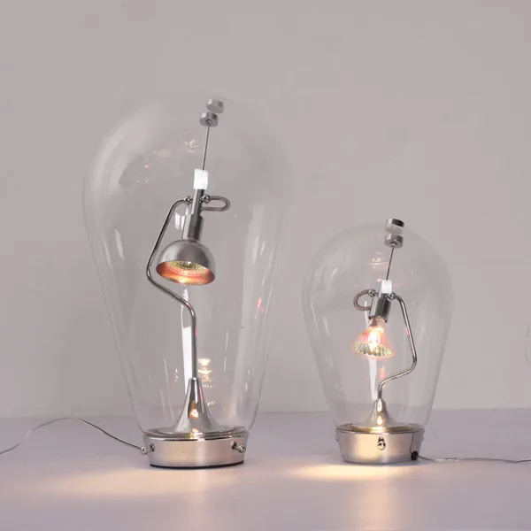 Special Lamp Glass Material Bulb Shaped Table Lamp Indoor Reading Lighting Desk Light