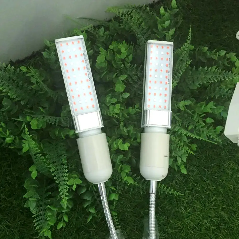 Светодиодная лампа полного спектра для выращивания растений, лампа для гидропонных систем с двойной головкой для садоводства, комнатных растений, 2019