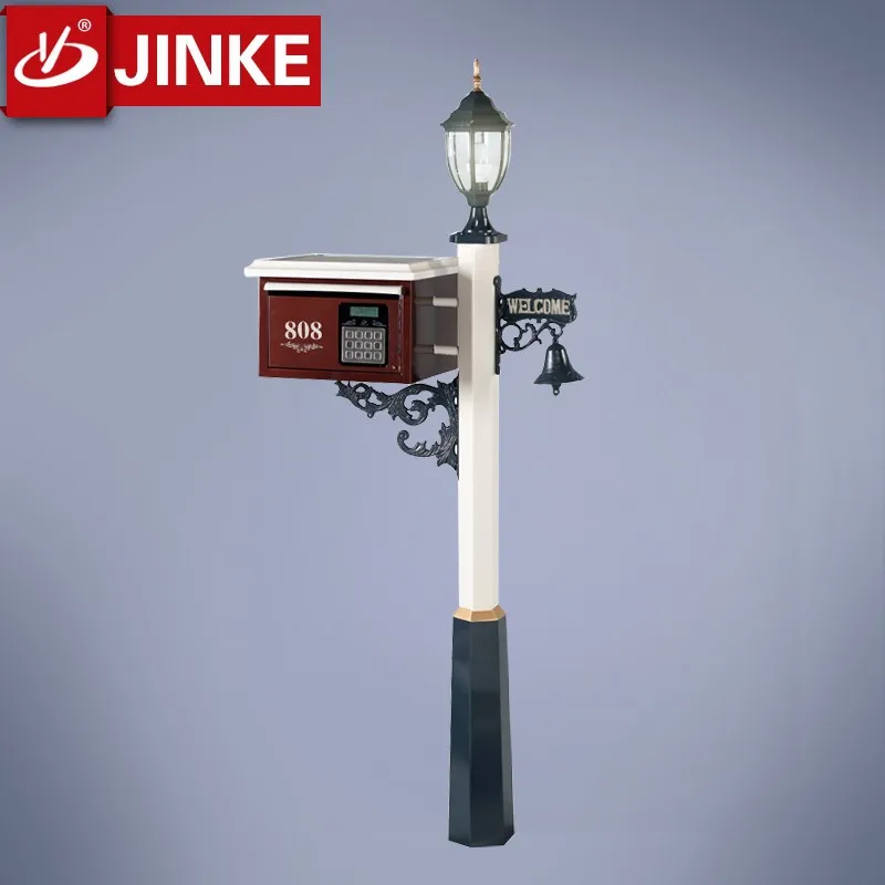 Stainless Steel Smart Locking Post Mailbox For Letter