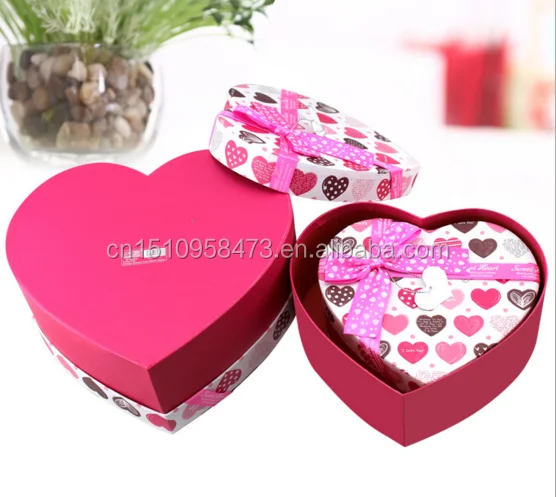Ribbon Tie Heart Shape Gift Wrapping Paper cake box