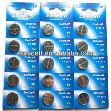 3v Rechargeable Lithium Battery CR2032 Cr2025 CR2016