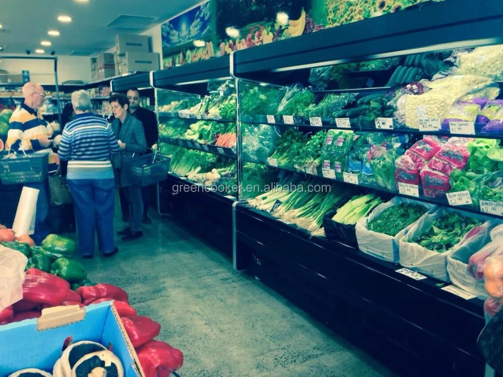 Front open type multideck supermarket display fridge for sale