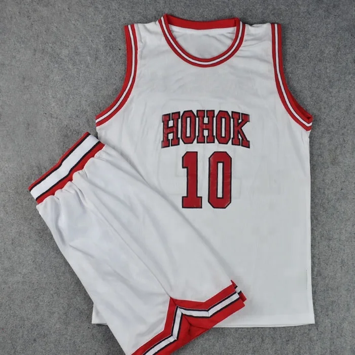 High Quality Custom Team Name Number Basketball Jersey Color Design Basketball Uniform Embroidery for Men Patch White Red Black