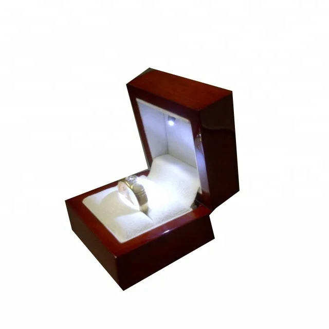 Custom made wooden led ring box wholesale