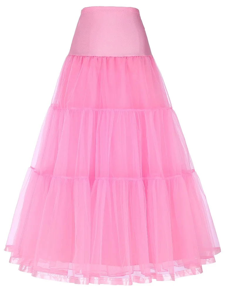 Grace Karin, женские ботильоны в ретро стиле, кринолин розовый Нижняя юбка для винтажное платье CL010421-5