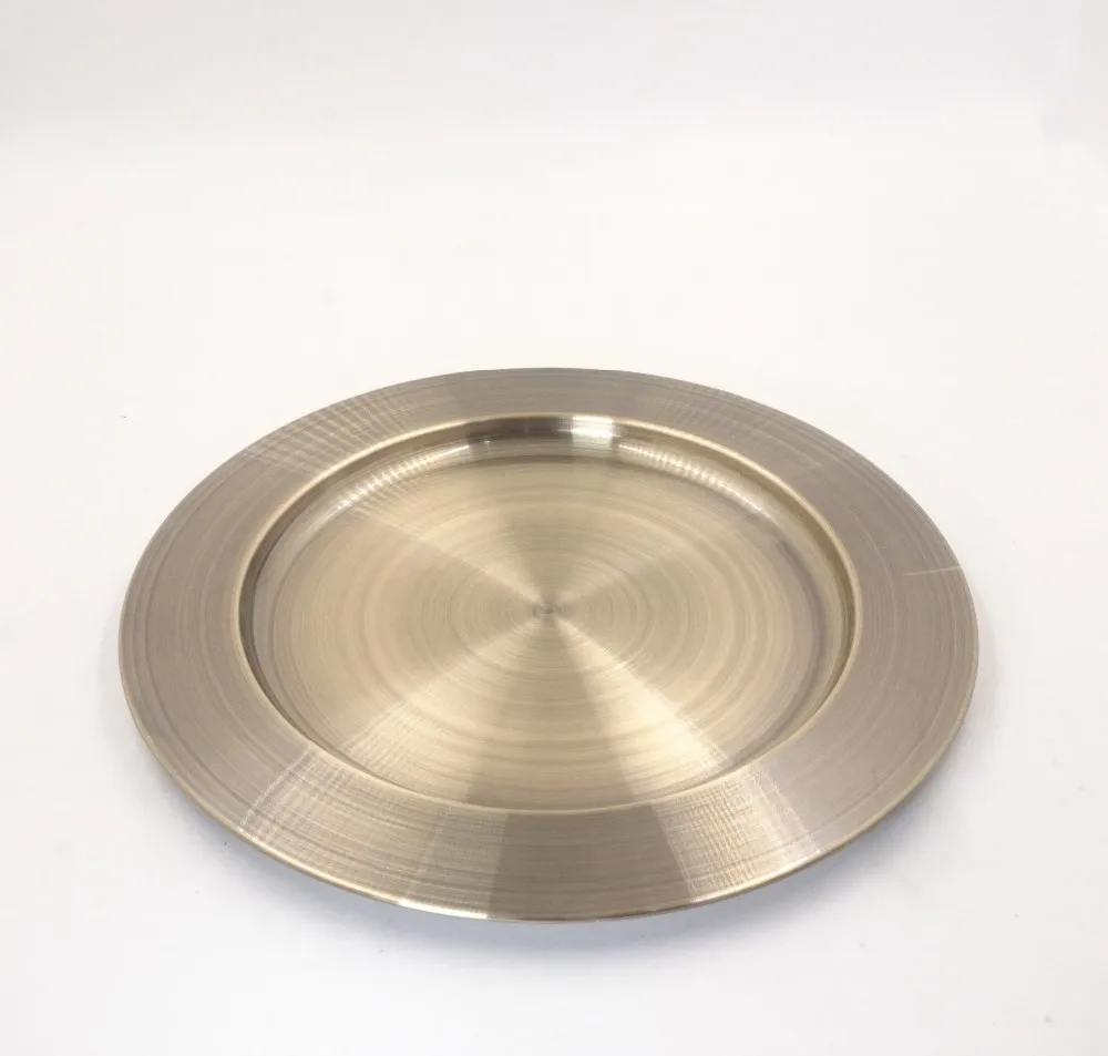 14inch Decorative Stainless Steel Gold Wedding Show Plate
