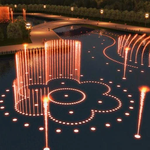 Music Water Fountain Producer Sea Fountain Stainless Steel Fountain