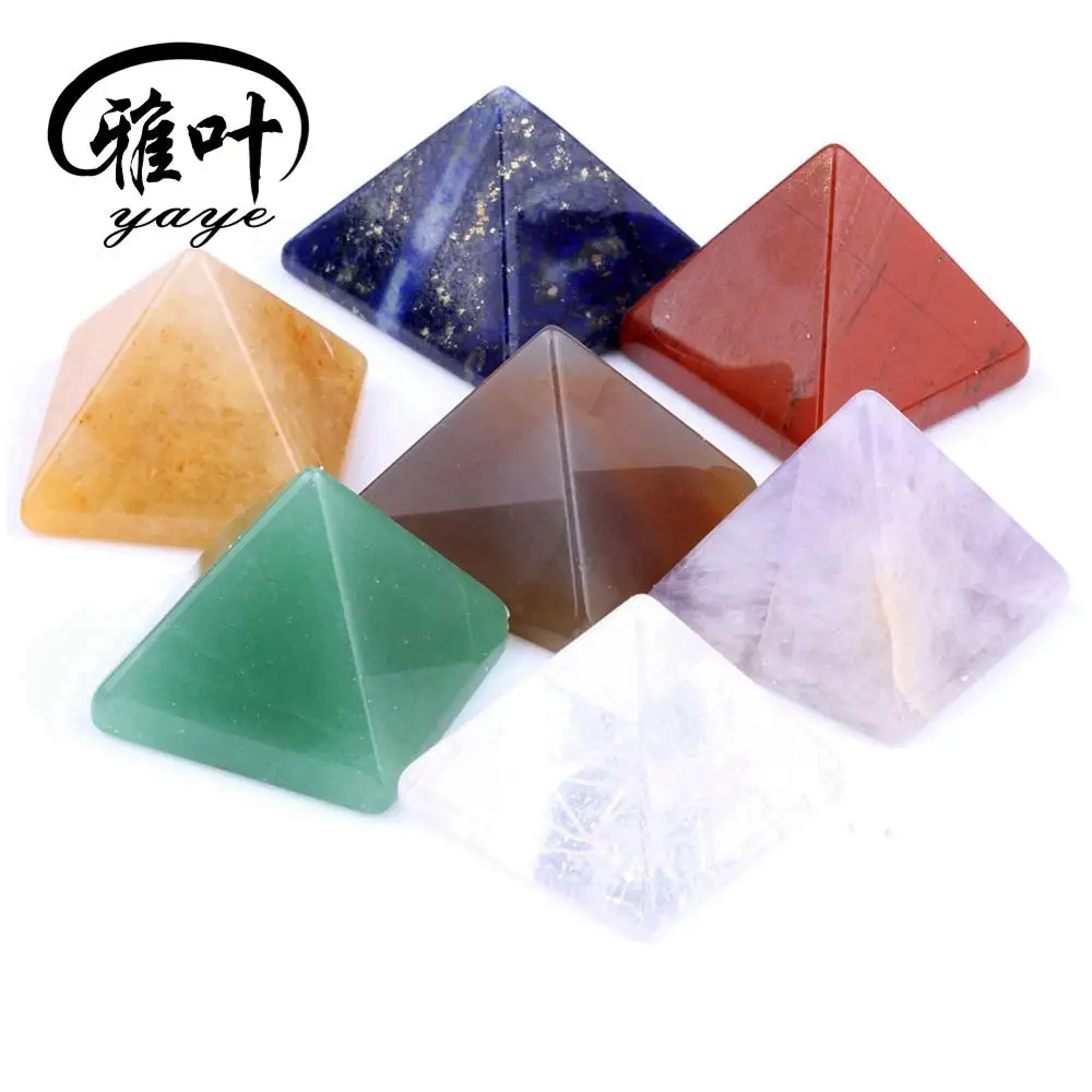 Wholesale 7 Color Chakra Pyramids Stones Set