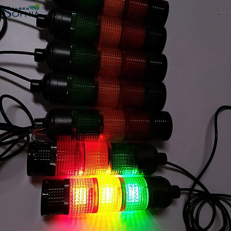 New  outdoor used IP65 70mm led signal tower light with buzzer