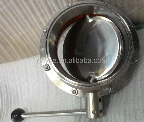 19MM Stainless Steel SS304/SS316L Pneumatic Actuator Triclamped Butterfly Valves