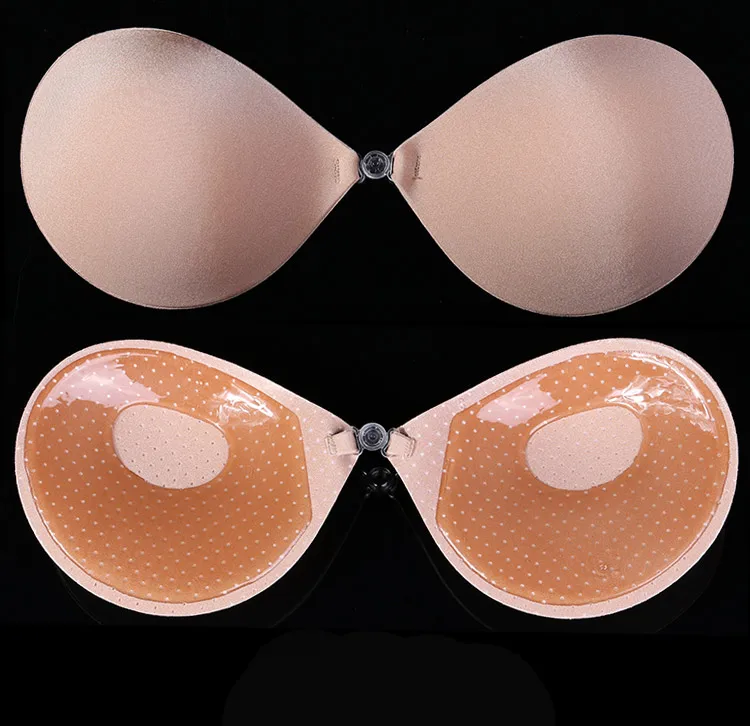 
Sexy Deep Cleavage Nude Push Up Front Close Bra New Magic Invisible Silicone Bra 
