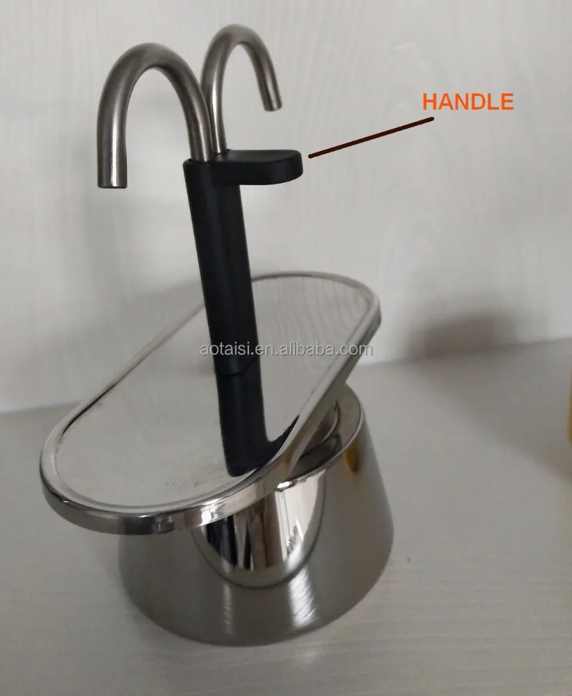China supplier oem custom 2 cup stainless steel dual pipe coffee maker espresso machines