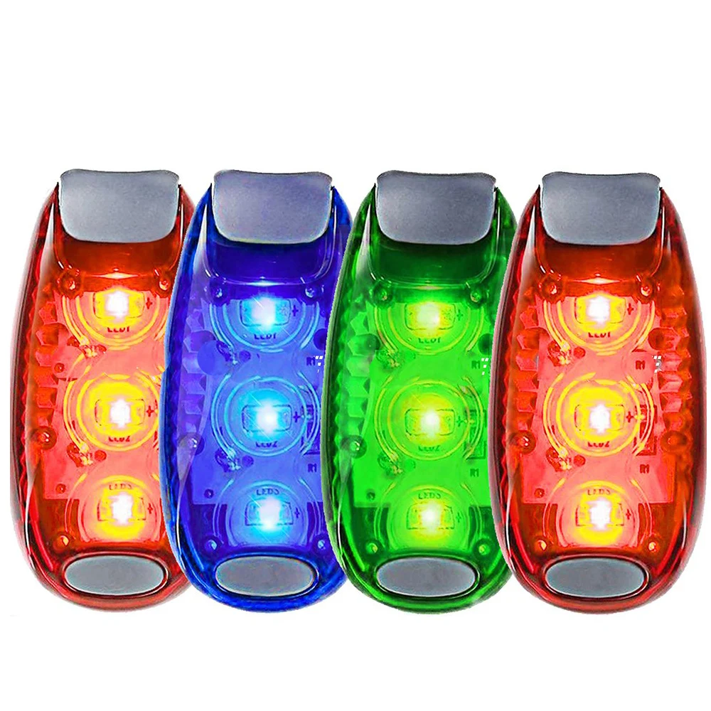 
LED Safety Light Strobe Lights for Daytime Running Walking Bicycle Bike Pet Runner Flashing Warning Clip on Small Reflective Set 