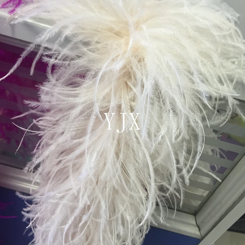 8 layers of high quality cheap white boas fluffy ostrich feather scarf belly dance