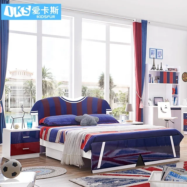 New design children furniture kids bed MDF football bed function bed for boys wholesale in Foshan