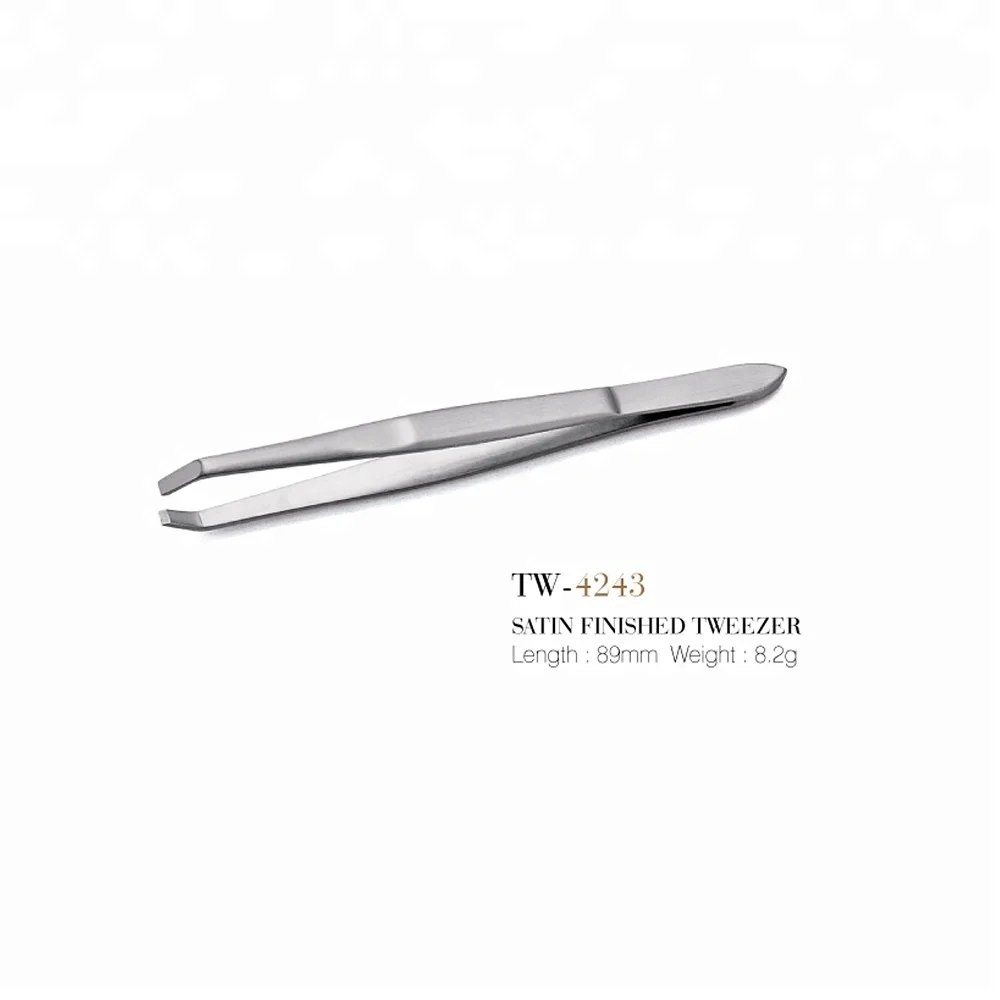 Yangjiang Manufacturer direct supply Cosmetic Eyebrow tweezers in Stainless Steel Big angel tip Tweezers
