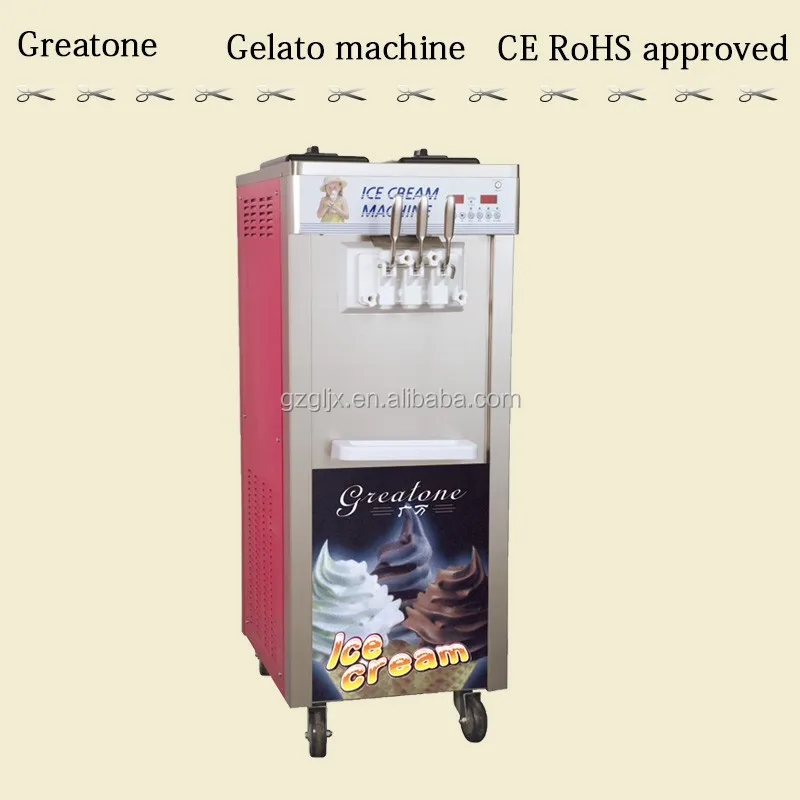 Stainless Steel Mobile Soft Ice Cream Machine good price ice cream machine for Egypt market BQL-F12N