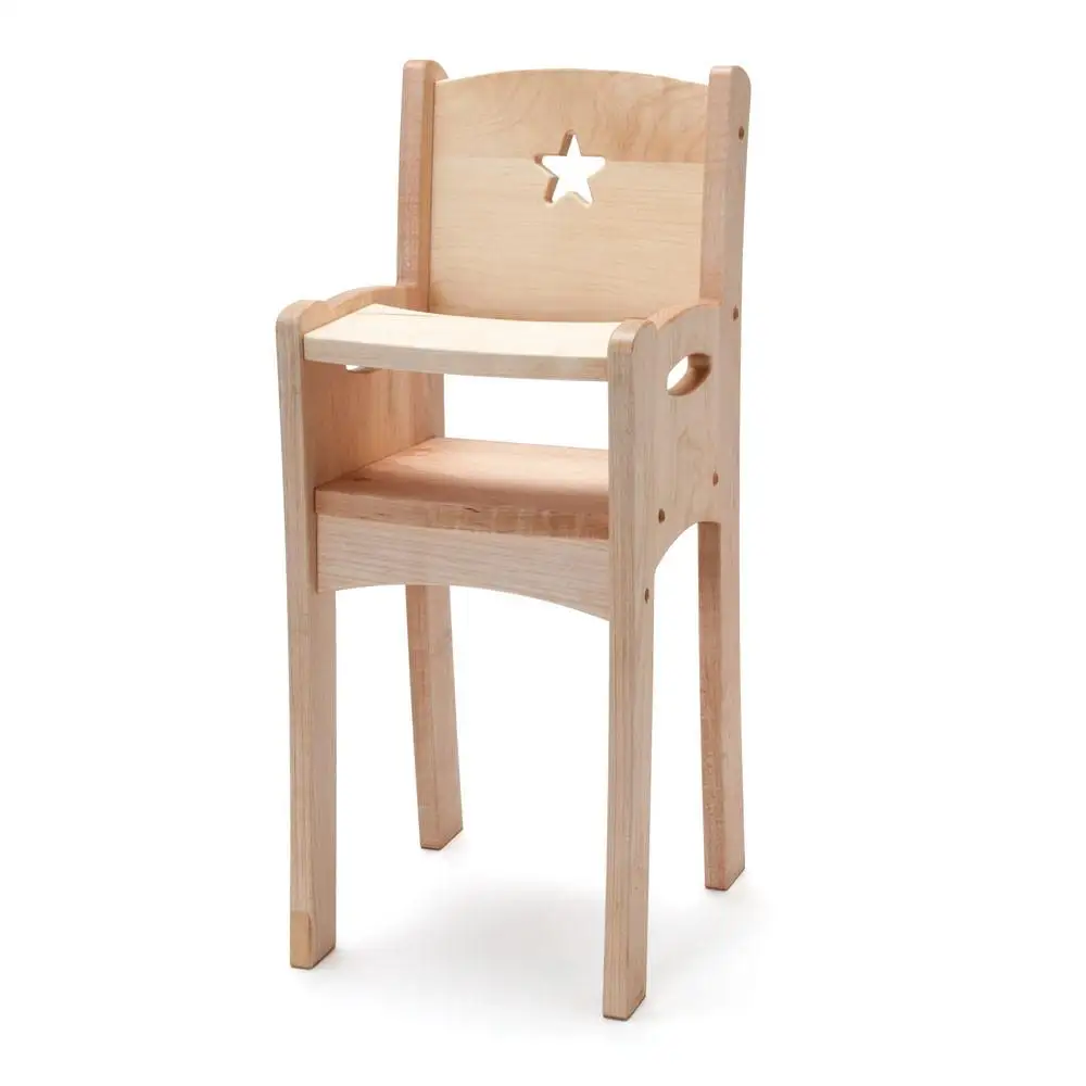 Safety Customized Design Wooden Baby Sitting High Chair