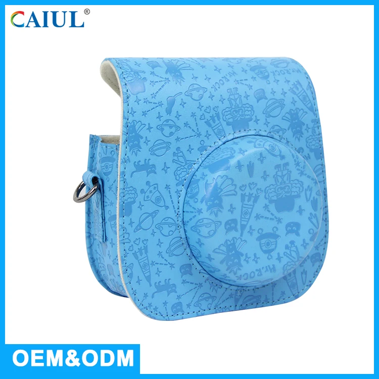 
Customized Service Mini8 blue Instant instax Camera PU Leather 