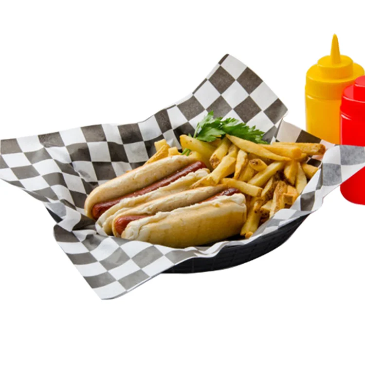 
Custom printed greaseproof silicone coated parchment paper custom burger wrapping paper 