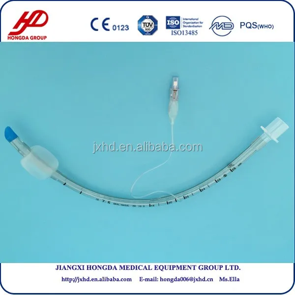 
Endotracheal Tube with cuff and without cuff ( high pressure and low volume ) 