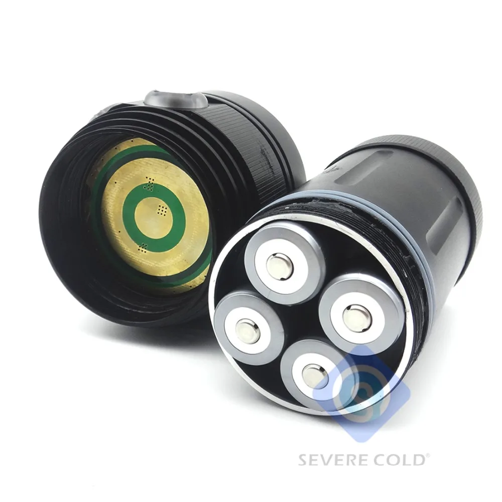 Professional Diving Light Underwater 100m Scuba Video Light 15 XML2+6 Red+6 UV LED Photography Video Dive Flashlight Lamp