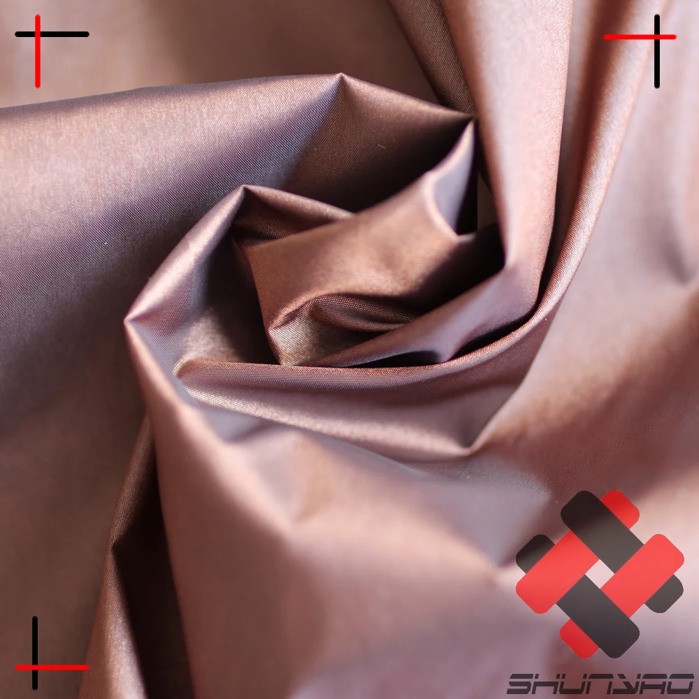 400T shiny nylon polyester fabric blended 20DX20D ultralight N/P taffeta fabric for down coat