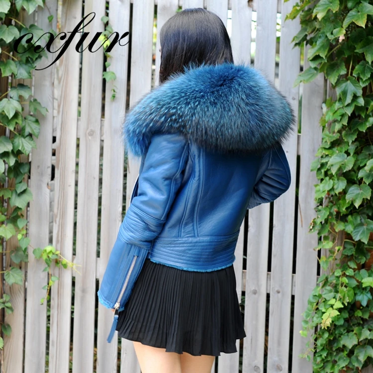 CX-G-A-21D Various Styles Sheepskin Fur Coat Fashion Jacket Sheep Leather Coats