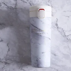 Stainless Steel Double Wall Mrable Pattern Coffee thermos