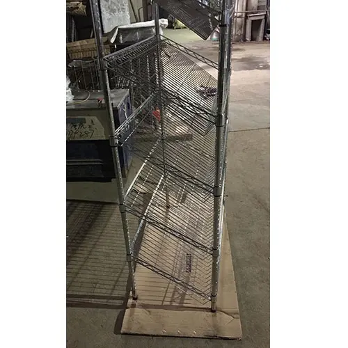 chrome plating surface wire shelving for bread with slant shelf