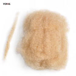 Yotchoi 4Pcs/Lot Tight Afro kinky bulk 100% human hair for dreadlocks, Twist braids honey blonde 613# mongolian afro kinky curl