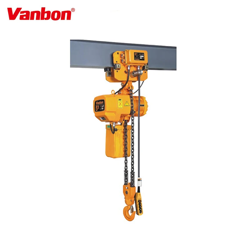 Vanbon High security 5 ton motor electric chain hoist for goods lift from China