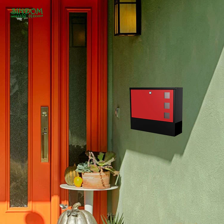 Modern Stainless Steel Post Boxes Wall Mount Mailbox for Apartments